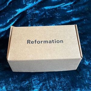 Reformation gold heels never worn